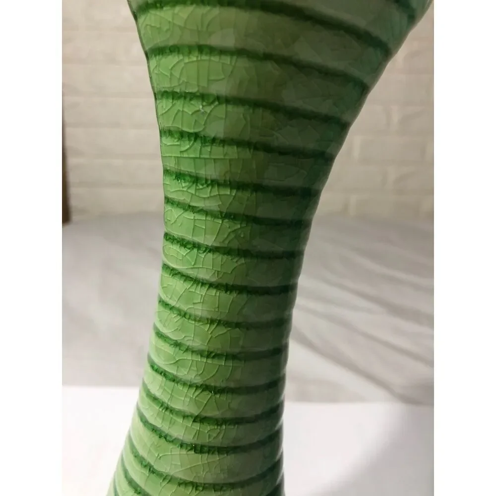 Pair Vintage IKEA Skamt Ceramic Taper Candle Holder Blue or Green Y2K Postmodern